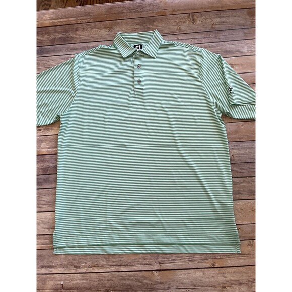 FootJoy FJ Golf Polo Men’s Green Stripe XL CSC South Carolina SC - Picture 1 of 7